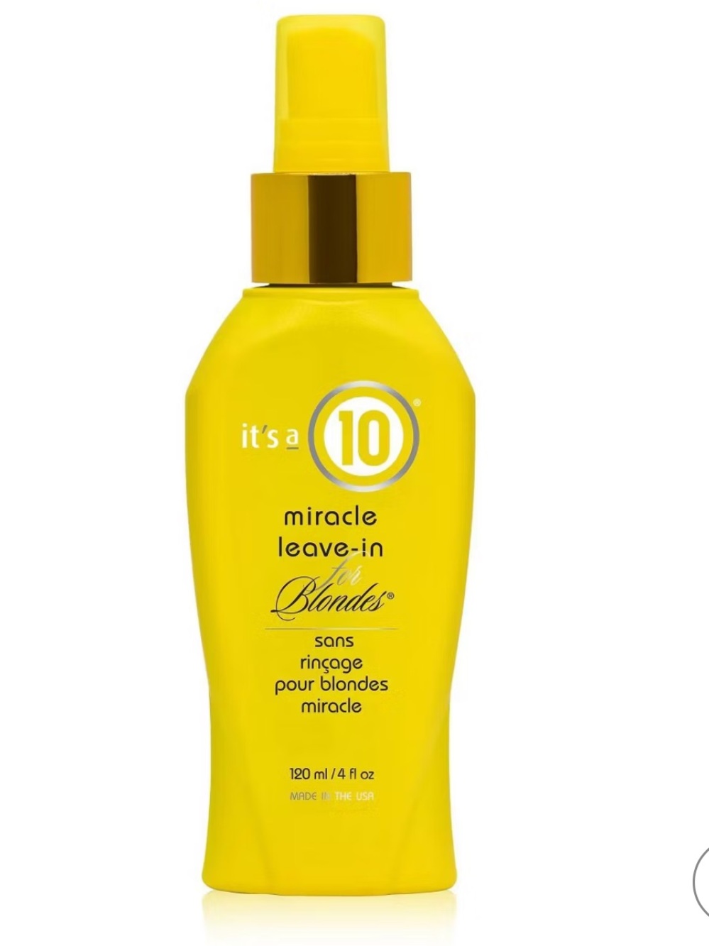 it's a 10 Miracle Leave-In for Blondes — Yellow Leave-In Treatment